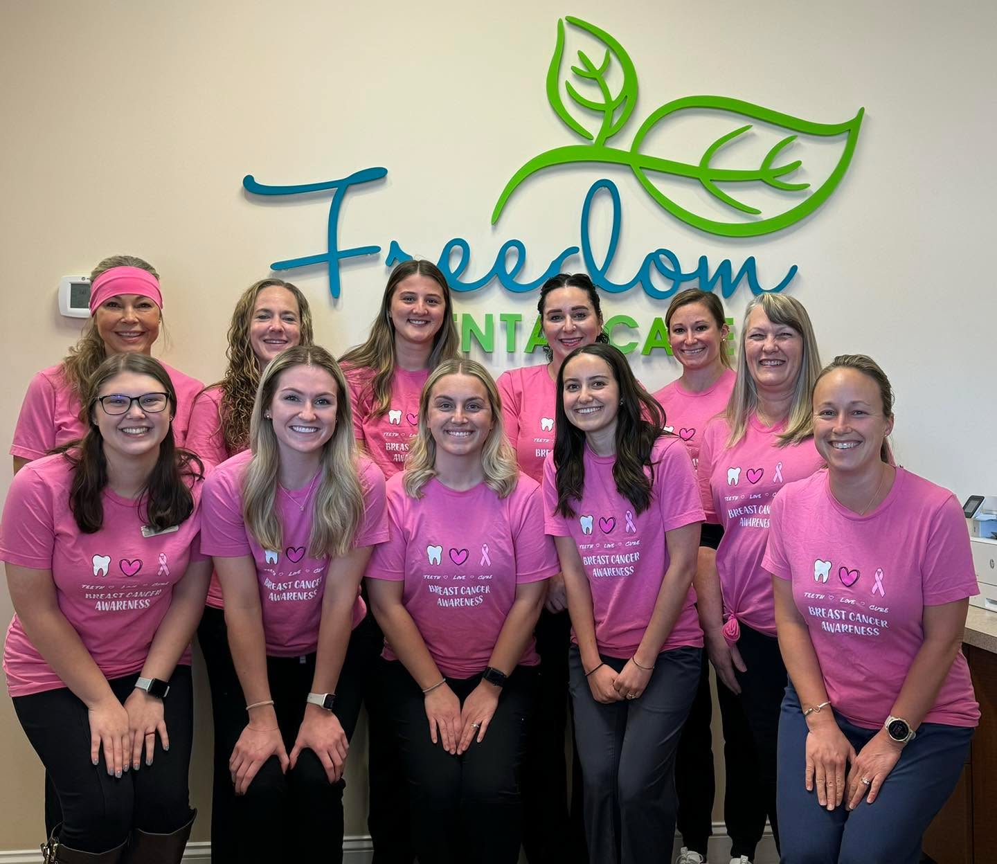 October is almost over, but we’re still rocking our pink for Breast Cancer Awareness Month. Get answers to your top questions with NBCF’s free resource, Most Asked Questions: Breast Cancer Signs & Symptoms by visiting their site at https://www.nationalbreastcancer.org/breast-cancer-awareness-month/#breastcancerawareness #BreastCancerAwarenessMonth #freedomdentalteam #freedomdentalcares #morethanbcam