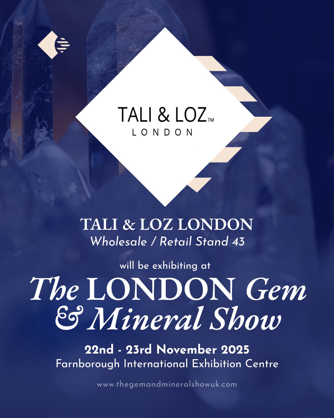 ✨ Exhibitor Spotlight: Tali & Loz London - Retail/Wholesale Stand 43!
We are delighted to welcome Tali & Loz London @taliandloz_crystals to The LONDON Gem & Mineral Show!
The mission at Tali & Loz is to curate consciously and ethically sourced crystals, minerals, and gems. Whether they support you in your spiritual journey, are a fantastic add-on to your collection, or are a thoughtful gift from you to a lucky receiver, their pieces are selected with care and intention. Find crystals that connect with your spirit and elevate your collection!
Visit Retail & Wholesale Stand 43 to explore their stunning collection of ethically sourced treasures!
Show Details: 📆 Saturday 22nd & Sunday 23rd November 📍 Farnborough International Exhibition Centre 🎟️ Tickets available online now - Book via the LINK IN BIO
A big thank you to our wonderful sponsor, @mayfair.gems, for their continued support.
#thelondongemandmineralshow #thegemandmineralshowsuk #taliandloz