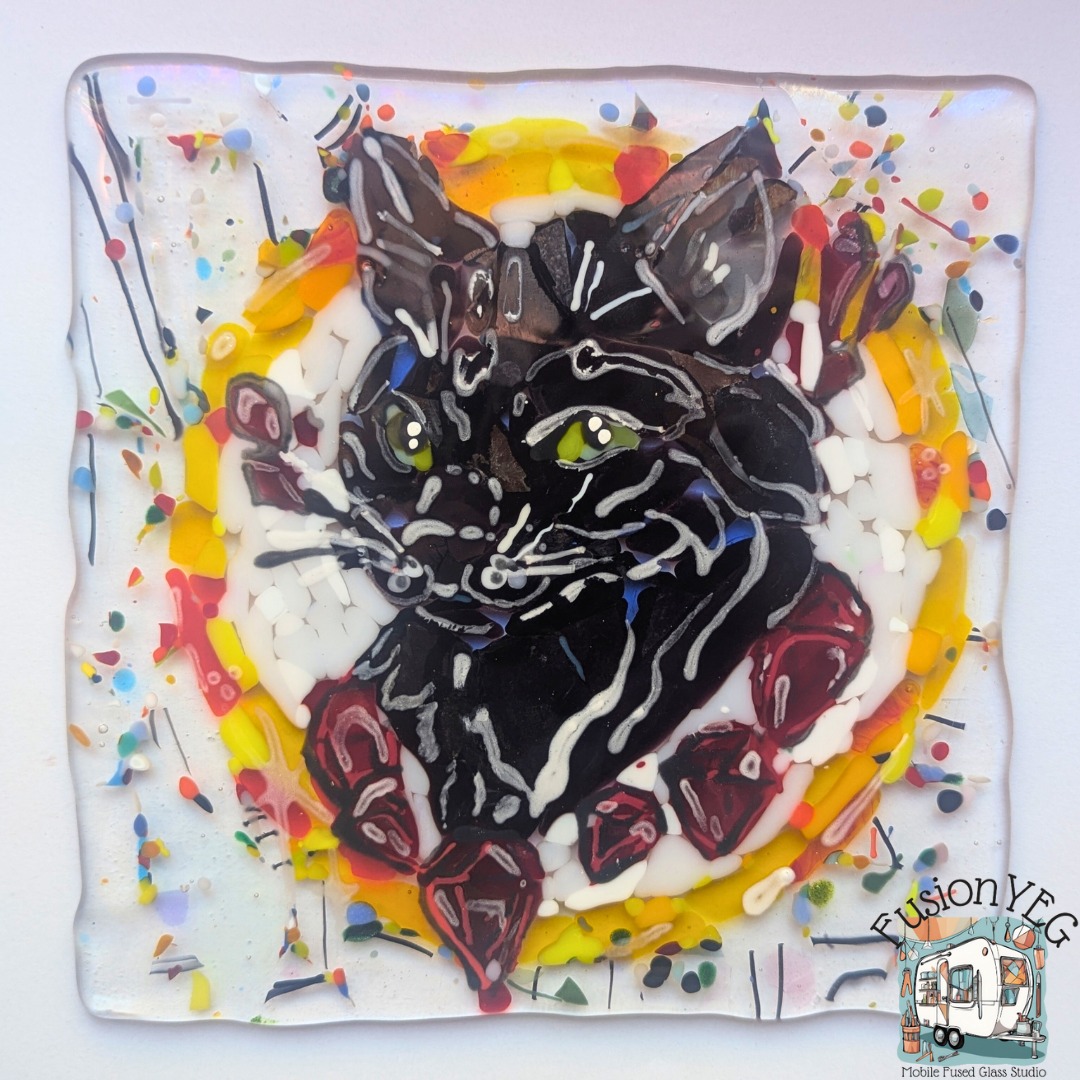 "Jag"
7x7 fused pet portrait
Commissions open and accepted by @r3emcd3e - Dm for details
#fusedglass #petportrait #glassart #kilnformedglass #commissionart