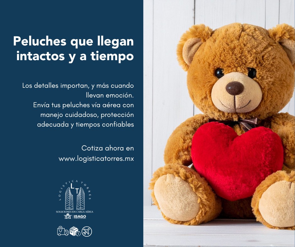 🧸✈️ Peluches que llegan intactos y a tiempo
Los detalles importan, y más cuando llevan emoción.
Envía tus peluches vía aérea con manejo cuidadoso, protección adecuada y tiempos confiables.
En Logística Torres cuidamos cada envío para que llegue tal como salió: limpio, protegido y listo para entregar una sonrisa.
📲 Contáctanos y asegura tus envíos de peluches sin contratiempos.
🧸 Porque un detalle bien entregado, sí se siente.
.
.
.
.
#EnvíoDePeluches #PaqueteríaAérea #Regalos #CargaAérea #LogísticaProfesional #EntregasATiempo #DetallesQueLlegan #tucargasegura #tucargasegurayatiempo #logistica #volariscargo #logisticaytransporte #SomosLogisticaTorres #enviosnacionales