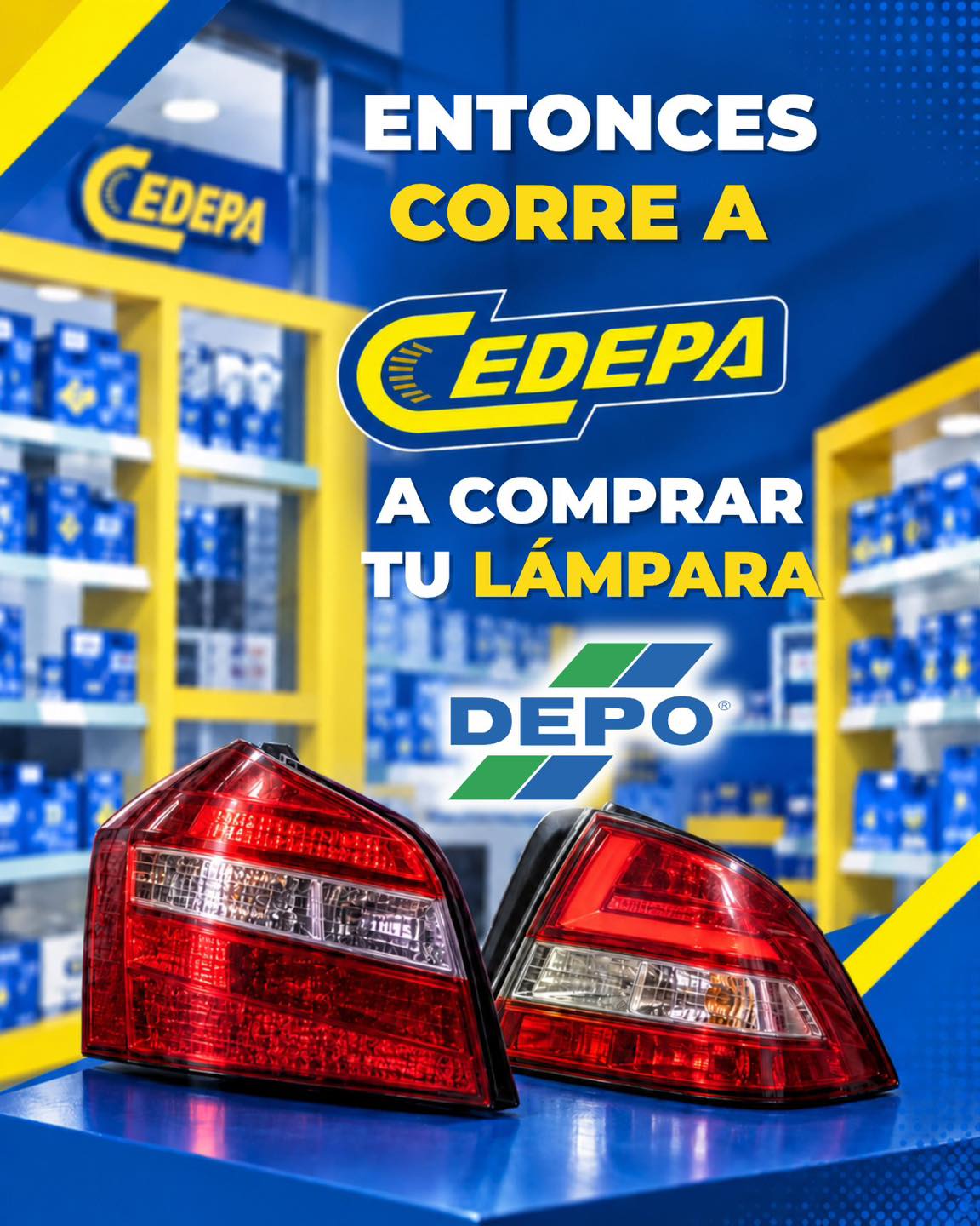 🤓 👉🏼 Las lámparas posteriores cumplen una función importante en la vía: permiten que otros conductores identifiquen tus frenadas, giros y la presencia de tu vehículo.
Y si necesitas reemplazarlas… ¡¡¡esta semana llegaste a Cedepa en el momento indicado!!! 🔥
😱 Tenemos LÁMPARAS DEPO EN PROMOCIÓN para diferentes modelos Chevrolet y Mazda, con opciones para Luv, Aveo, Chevytaxi, Activo, Family, D-Max, High Ride y BT-50.
📢 Revisa las tuyas y, si algo no anda bien por ahí, ¡corre a Cedepa! Porque esta promo es solo por esta semana ⏰💨.
📍 Matriz: Calle 110 y avenida 102.
📍 Sucursal: Avenida 113 y calle Las Acacias.
📲 0995541378
#CedepaEsGarantía #LamparasDEPO #PromocionesCedepa #AutopartesManta #RepuestosManta #RepuestosEcuador
