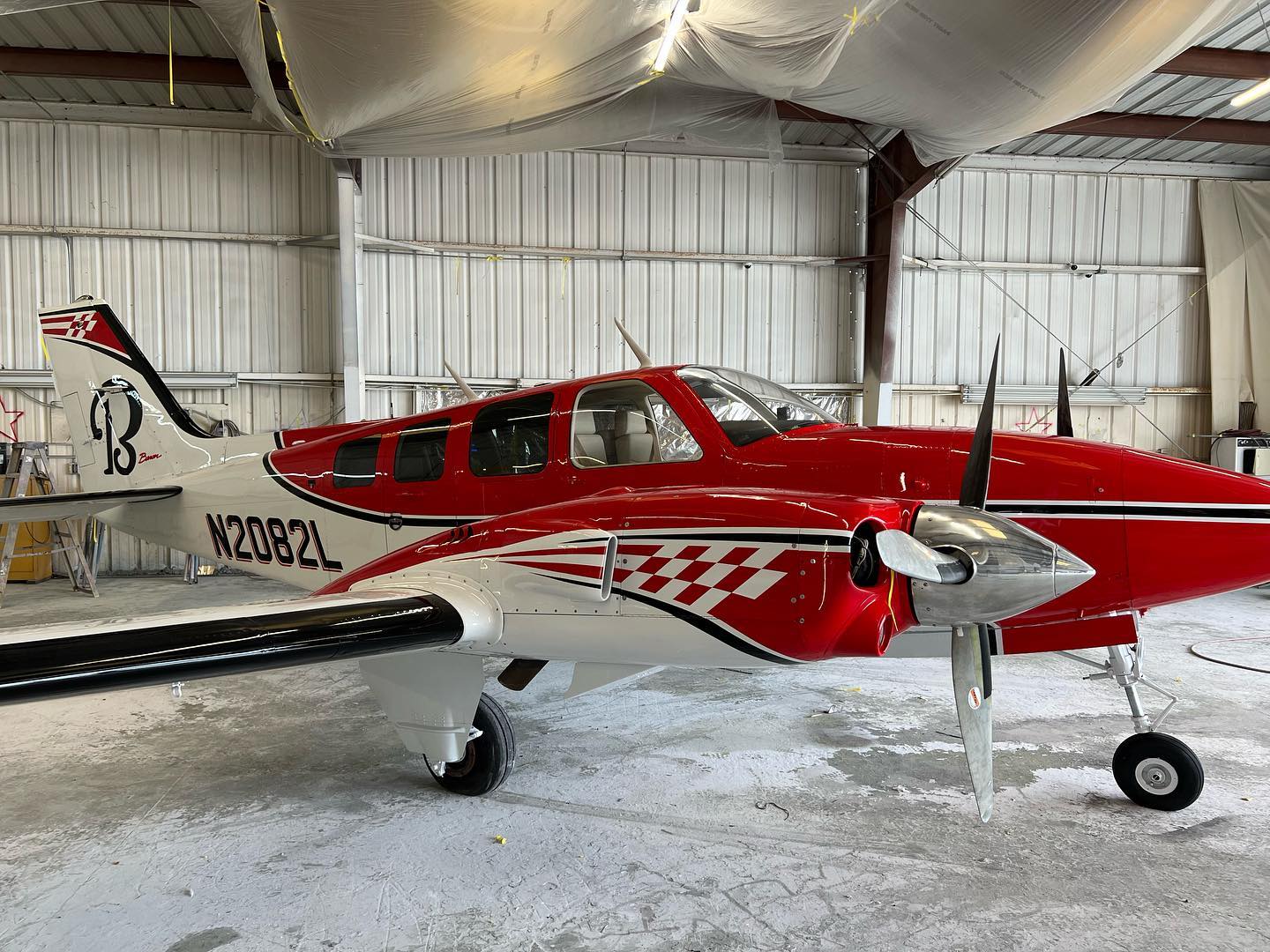 Very exciting project finally almost done! Few more mechanical issues than it’s back in the air. We replaced all the windows. Re did all the flight control bearings so it’s fresh. Full new interior with nice upgrades. Bicthen paint colors and scheme. This Baron is going to turn heads on the run way 😎👌. It’s been months haha Myb even a year haha. Worth the long wait.