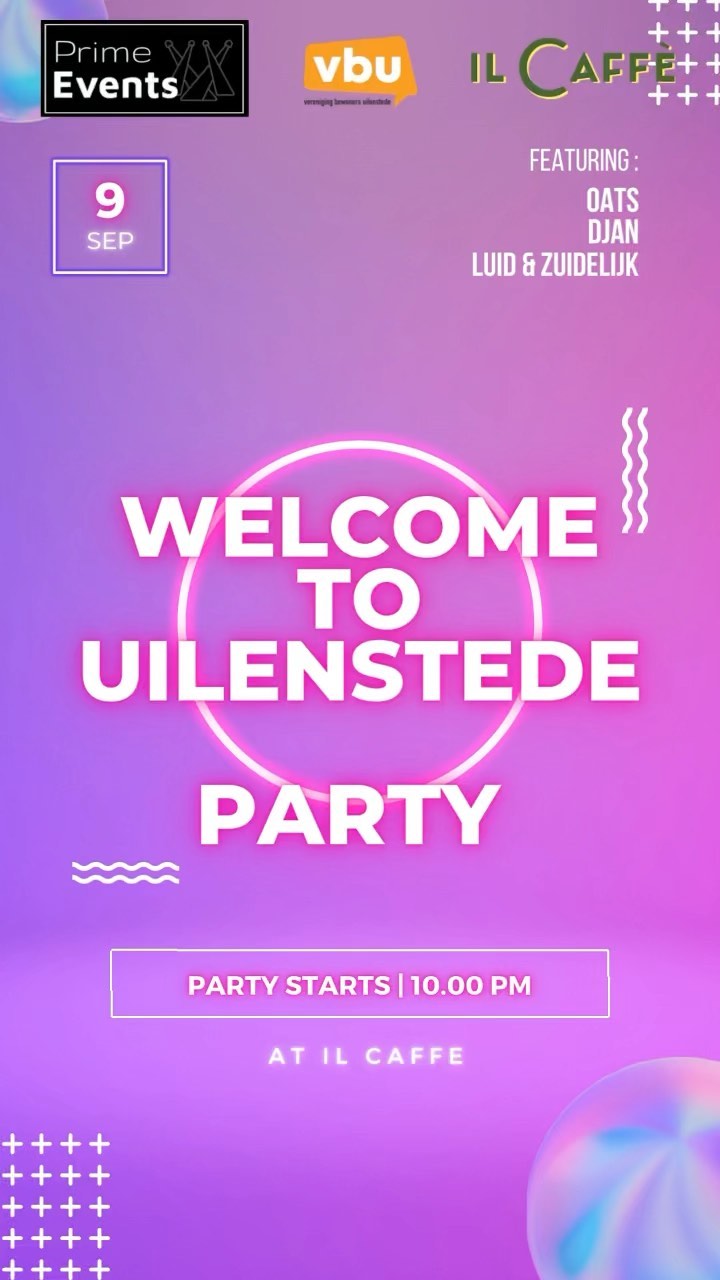 Welcome to Uilenstede Party!
On Friday 9 September, the VBU is organizing a party to welcome all new students on the campus. The party will take place in THE studentbar of Uilenstede, Il Caffè! There will be DJs to provide you with the best tunes and a great bar to get your drinks. The party will start at 22:00h, will we see you there? Of course everyone is welcome, not only new residents! So get to know your fellow residents and enjoy!