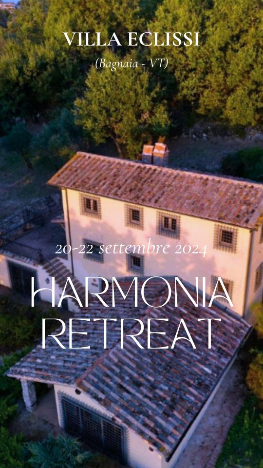 °• Benvenuta ad Harmonia!•°
Immagina di trascorrere tre giorni avvolta dalla magia dell'Equinozio d'Autunno, in uno splendido casale immerso nella quiete della campagna viterbese.
Durante questo periodo così speciale, in cui giorno e notte si abbracciano in perfetta armonia, ti invitiamo a vivere con noi un viaggio interiore profondo e trasformativo.
Harmonia è un #retreat esclusivo, pensato per facilitare l’integrazione delle luci e ombre che ci vivono dentro, per ripartire dopo l'estate in modo radicato e allineato.
Sintonizzeremo i nostri bioritmi ai movimenti del Sole e della Luna, onorando le nostre energie maschili e femminili attraverso le pratiche yogiche Sattva, la lettura degli archetipi vedici e la meditazione sul mantra, per entrare in un flusso di puro ascolto e consapevolezza.
Ti aspettiamo!
Emanuela & Esmeralda
○●○
Ricapitolando:
🧘♀️ COSA: 3 giorni di pratica integrativa Sattva yoga, meditazione, studio degli archetipi, camminata consapevole
📅 QUANDO: Dal 20 al 22 Settembre 2024
📍DOVE: Villa Eclissi • Bagnaia (VT)
ℹ️ INFO: Clicca sul link in bio!
Per ulteriori dettagli, dubbi o curiosità scrivi qui o alla mail ciaobereal@gmail.com
#harmonia #sattvayoga #archetipi