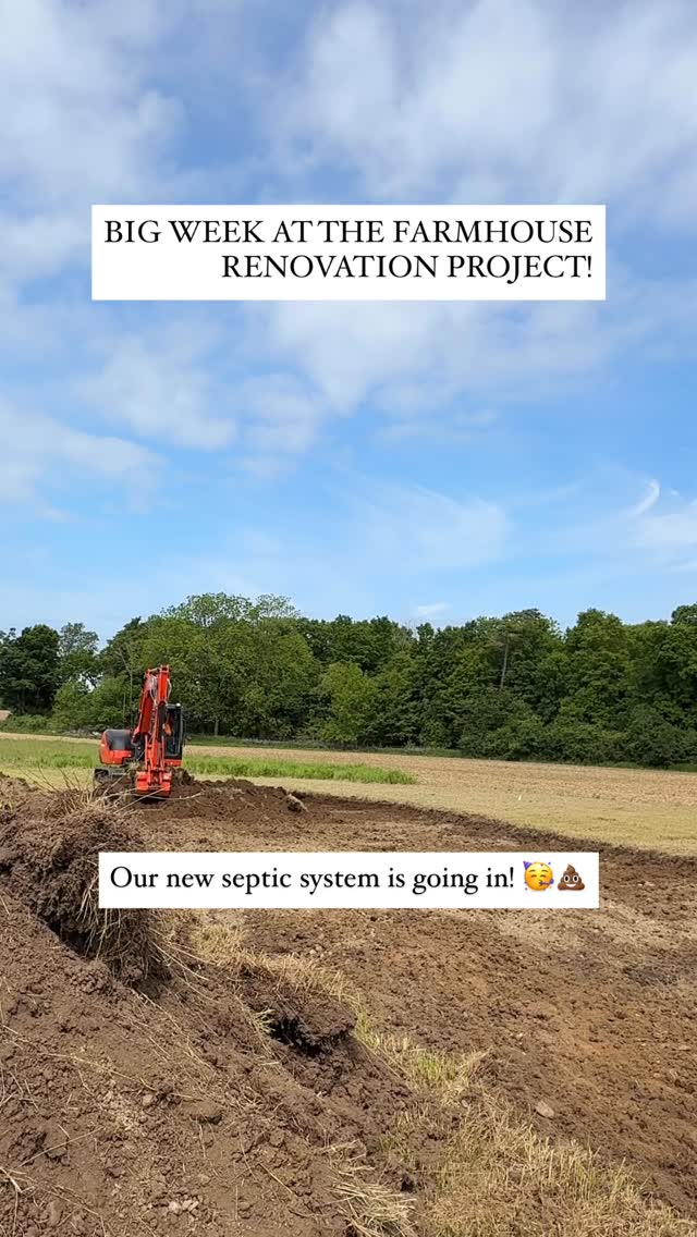 It’s a big week here at the Farmhouse Renovation Project…the new septic system is going in!💩
With the existing septic being so old and the increase in the number of bathrooms in the new design from 1 1/2 to 3 full bathrooms, we are required to install a completely new system that will meet today’s standards.
We are so glad to have @a1plumbingquinte here to help us look after this very important task! 🚽🧻🪠
#septicsystem #oldhouserenovation #renolife #farmhouserenovation #houseproject #renovationproject #homerenovation #princeedwardcounty
old farmhouse fixerupper renovation