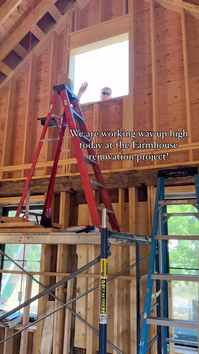 Farmhouse Renovation Update🏡
Today we are installing the last of the windows at the front of the farmhouse and saved the highest window for last! This window was an add on after we saw the front peak… it just needed it! So much light comes flooding in now and the whole upstairs landing and hallway will be so much brighter!
The front exterior of the house is really coming together with roofing starting this week… so many changes!
#blackwindows #modernfarmhouse #farmhouseexterior #renolife #renovationproject #renocouple #houserenovation #princeedwardcounty #farmhouserenovation #farmhousereno