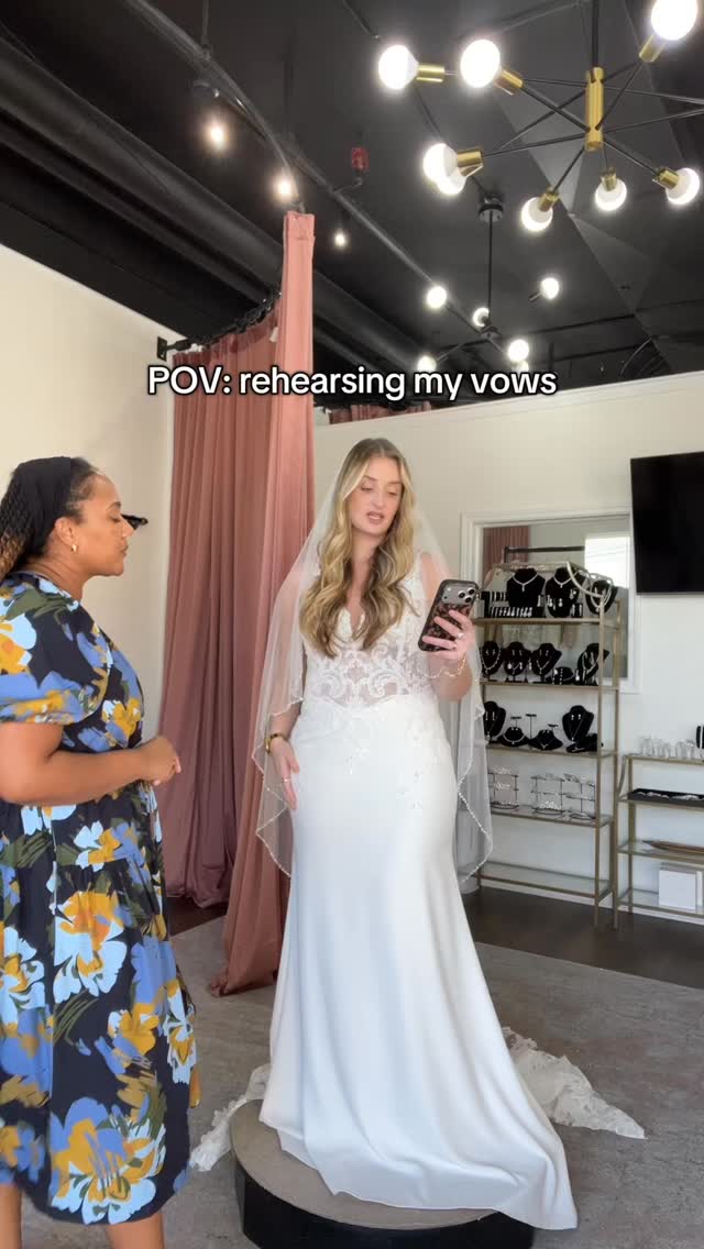 Rehearsing the vows. Nailed it. Probably. 😜 #nashvillebride #weddingdressshopping