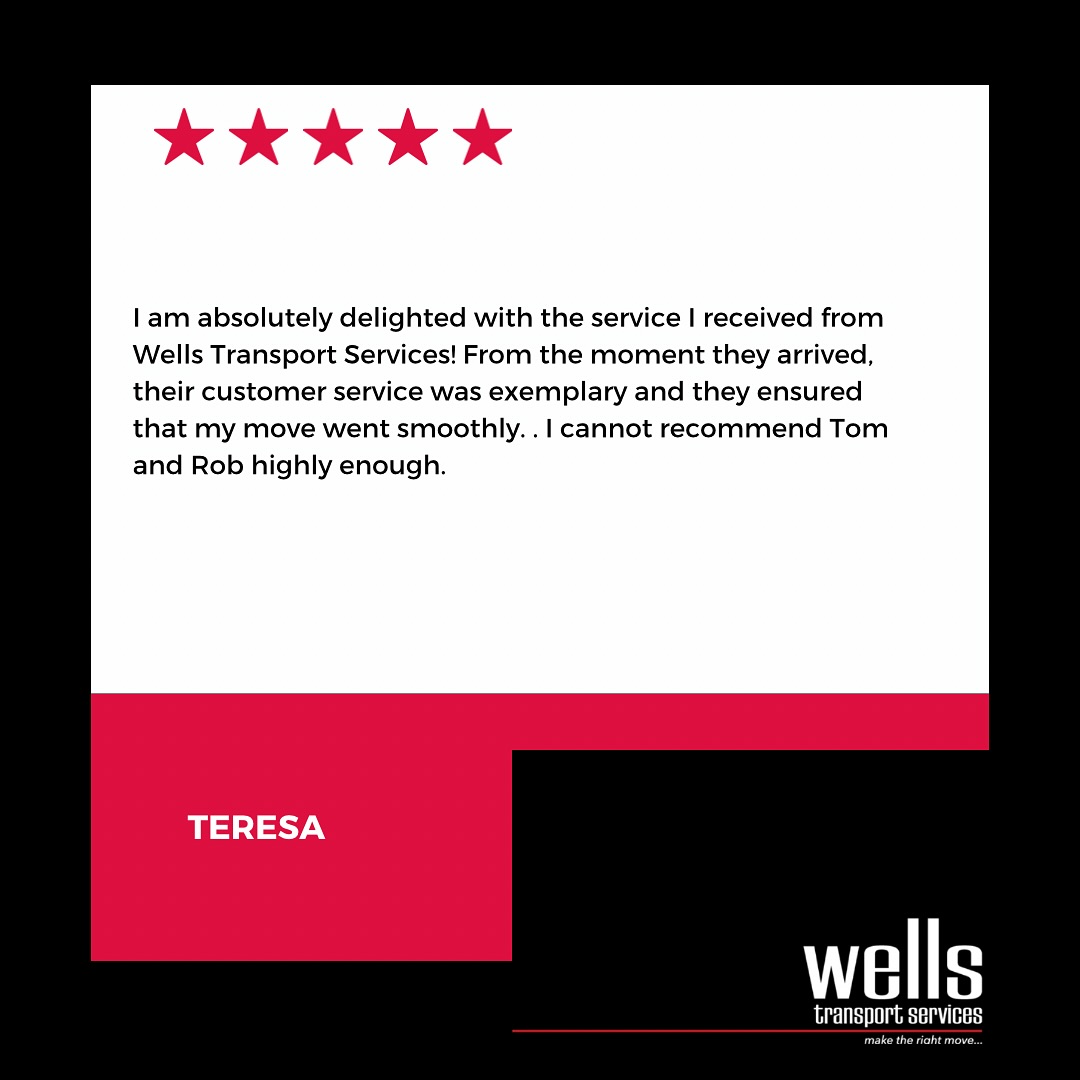 Another happy customer! 🤗
Best wishes to Teresa in her new home!!
If you or someone you know are looking for a friendly and professional removal company, look no further. Call Tom on 07972758958 or email tom@wellstransport.co.uk 🚛💪🏻