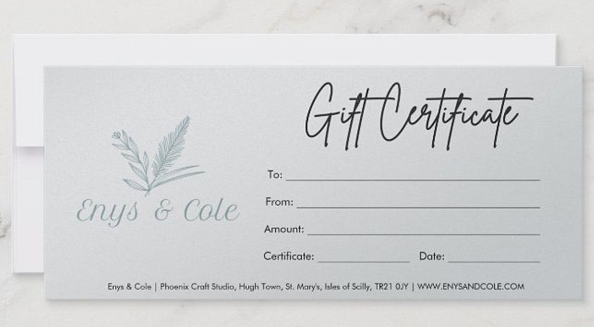 Looking for a gift idea but not sure what to get, why not purchase one of our gift cards for your special one to pick themselves.
Available on our website or from our studio at Phoenix Studios.
#giftcard #giftideas @enysandcole