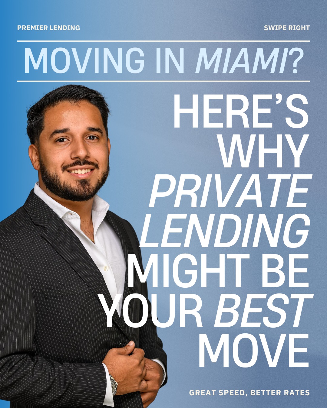 Thinking of buying in Miami? 🏡
Private lending might be the move you didn’t know you needed. Faster approvals, flexible terms, and more property types accepted.
Swipe to see why private lending could be your best option. 👉
#PrivateLending #MiamiRealEstate #PremierLending #HomeLoans #InvestmentPropertyLoans #RealEstateMiami #MortgageTips #FastClosings