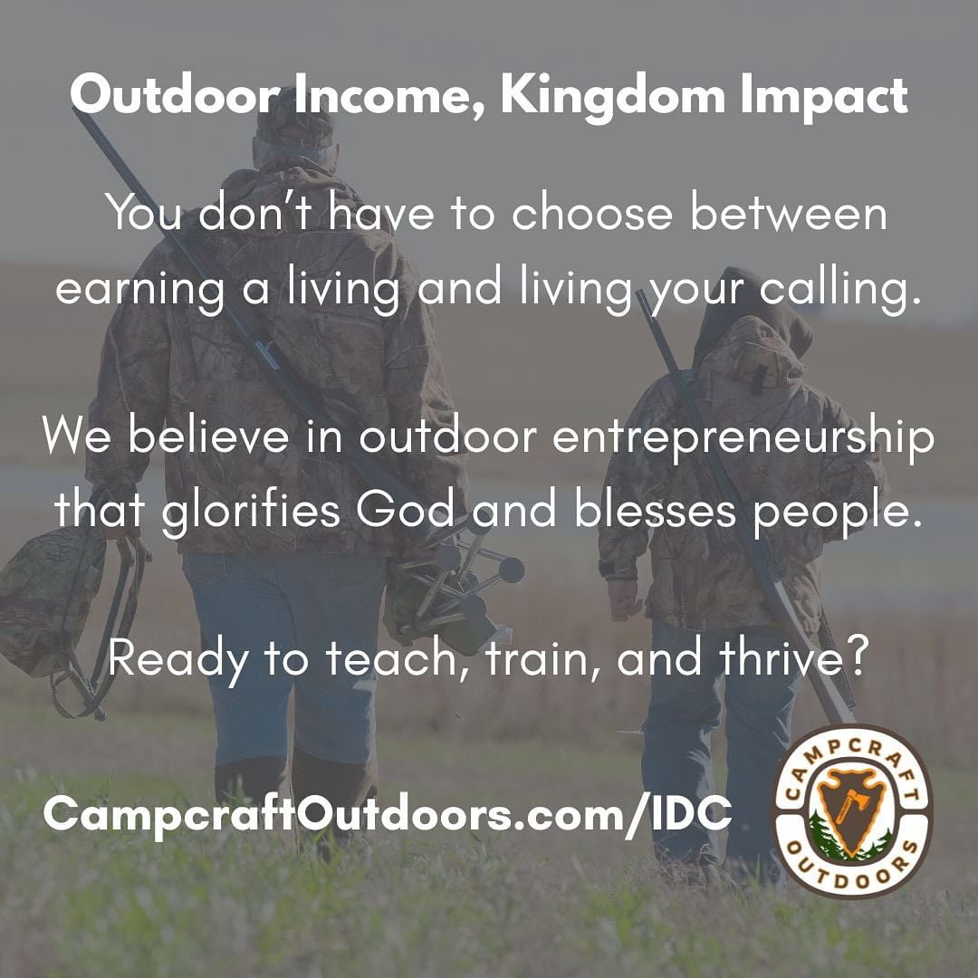 Outdoor Income. Kingdom Impact: You don’t have to choose between earning a living and living your calling. We believe in outdoor entrepreneurship that glorifies God and blesses people.
Ready to teach, train, and thrive?
CampcraftOutdoors.com/idc
#FaithFilledBusiness #OutdoorInstructor #campcraftoutdoors