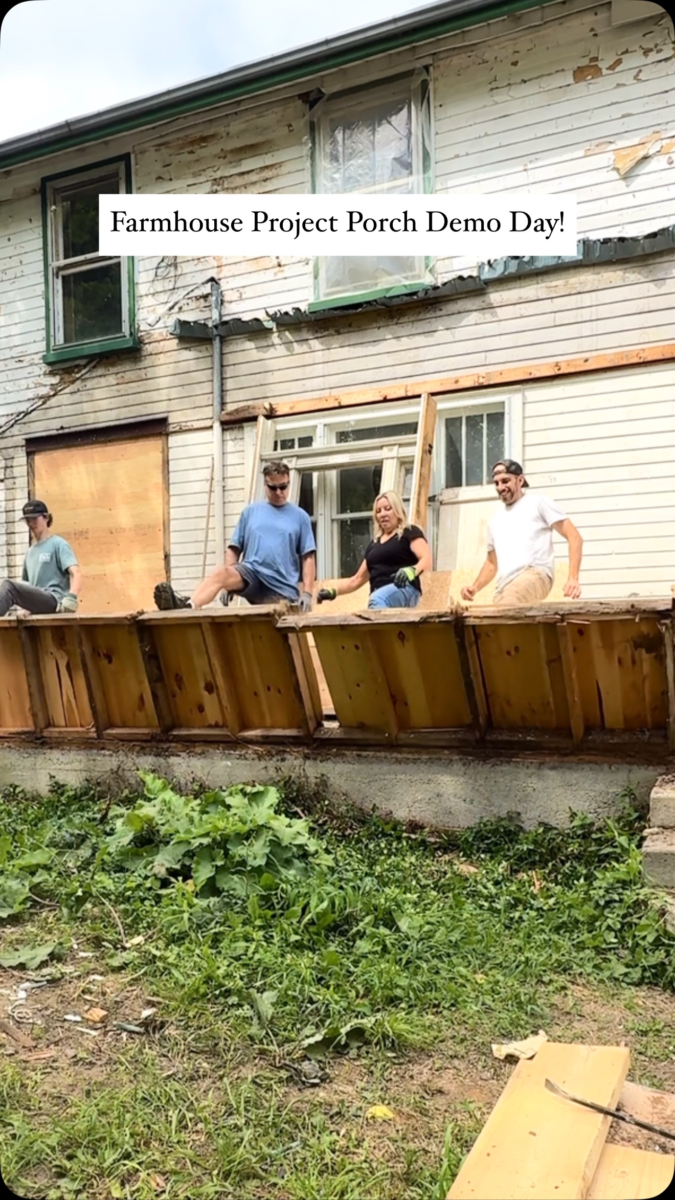 The porch is coming down at the farmhouse project!
Demo actually began on Friday when we were away and our team ripped off the roof and knocked down the upper walls …but we were happy to kick out a few of the lower walls and help with the clean up!
We will be rebuilding a new porch that spans across the entire front of the farmhouse…but first we have to figure out what to do with the cement pad🫤
Anyone have a jack hammer?
#porchrenovation #oldhouse #oldhouserenovation #renolife #realrenovation #farmhouserenovation #houseproject #renovationproject #homerenovation #princeedwardcounty
farmhouse | porch | renovation