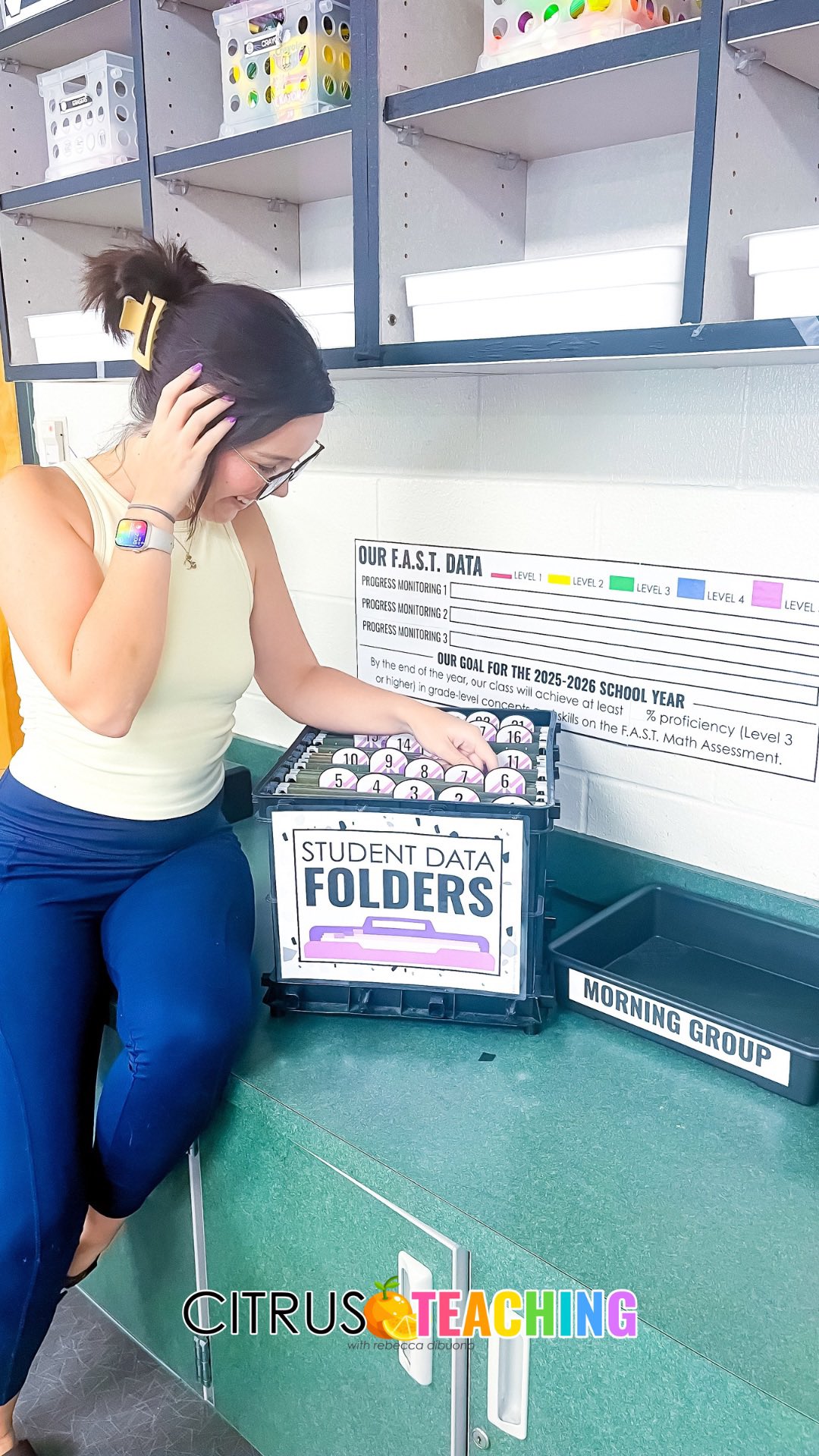 🚀 Organizing student data just got easier! During classroom setup, I made a crate with hanging file folders, each numbered with hot glue. With two student blocks, every student has their own data folder! 📁💡 Up next: copying our data trackers! 📊
Want to streamline your data organization? Comment “DATA” and I’ll share my favorite resources! 👇
#datatracking #classroominspiration #classroomorganization #teachingtips #teacherlife #organizationgoals