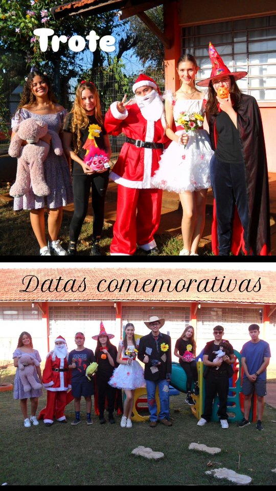 Hoje foi dia de criatividade e diversão no trote das datas comemorativas!
3º E.M e do 9º
#TroteComemorativo #DatasEspeciais #VidaEscolar