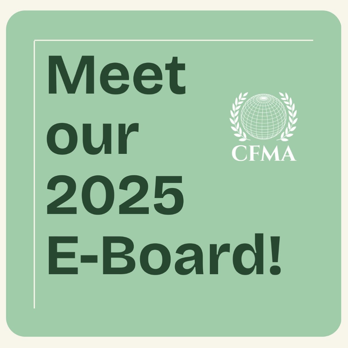 Introducing CFMA’s Fall 2025 E-Board! We are so excited to bring you all and amazing semester full of financial literacy advice, collaborative workshops, informative guest speakers and a welcoming network of students dedicated to CFMA’s mission!
Keep an eye out for a post coming out soon about our first committee wide meeting of the year!