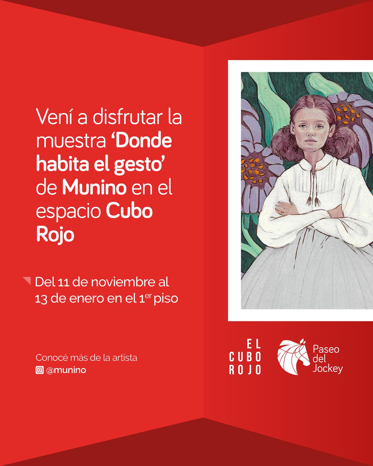 🟥✨ ¡Nueva muestra del Cubo Rojo!
Desde el 11/11 podés visitar la muestra “Donde habita el Gesto” de @munino 🎨💫
Una muestra que explora la ilustración como un puente entre la creatividad y la emoción.
💖
Además este jueves 13 a las 18hs celebramos junto a la artista esta exposición, ¡están todos invitados!
