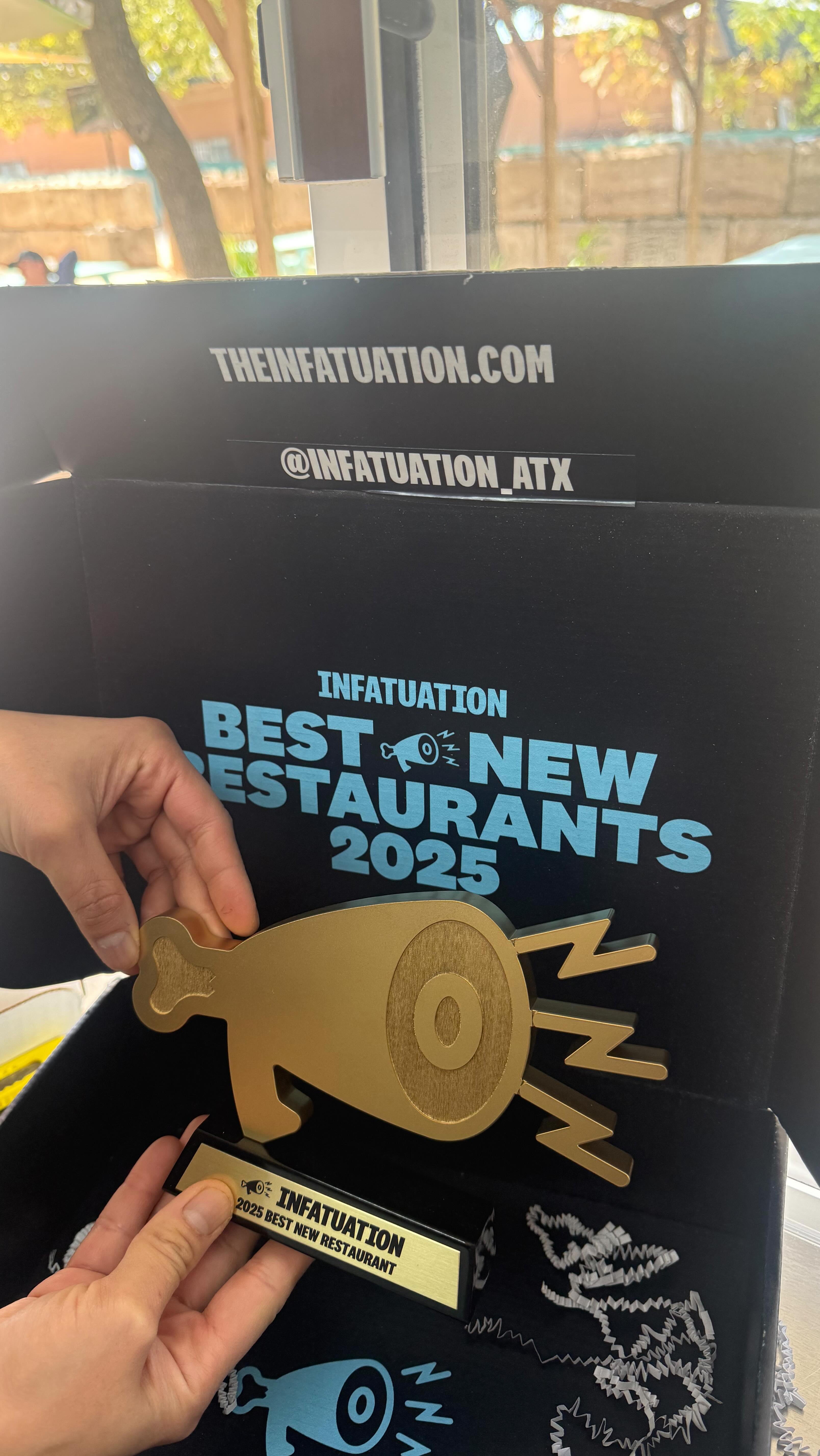 Today, we couldn’t hold back our tears — tears of joy and gratitude.
We’re so happy that our effort and perseverance have been seen and appreciated.
Thank you for this meaningful and honorable award that means the world to our little food truck.
And a big thank you to all our wonderful customers for your constant love, encouragement, and support.
You are the heart that keeps us going every single day. ❤️😍 @infatuation_atx @infatuation 🙏