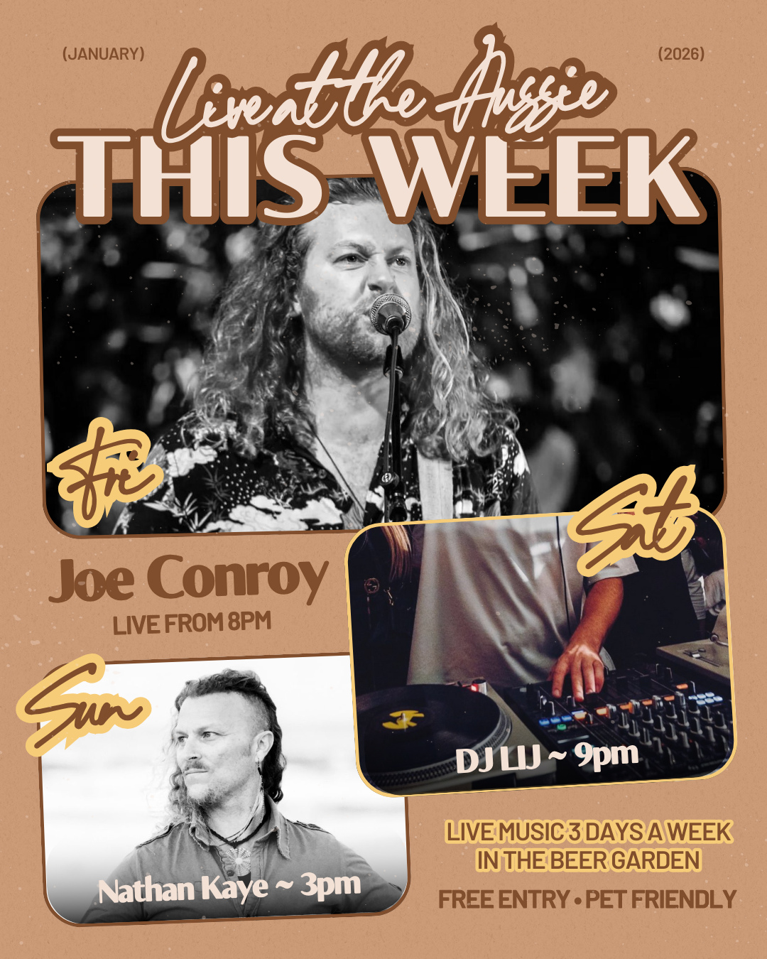 Looking forward to the end of the week already? Same. Good news we’ve sorted the soundtrack. Live tunes, DJs, cold beers and all the reasons you don’t need plans anywhere else 🙌
#AustralianHotelBallina #Ballina