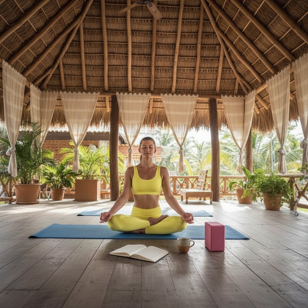 Feeling frazzled? Try this micro-moment reset.
Sometimes, the most powerful shifts happen in just a few quiet breaths. Imagine yourself in a sun-dappled retreat space, soft breeze and gentle light all around. Take a slow inhale, hold for three counts, then exhale longer than you breathe in. Notice how your shoulders soften. Your mind follows.
This is Mindfitness in action. A simple pause. A conscious return. You don’t have to travel far to begin—just start with one mindful breath, wherever you are.
Ready to experience deeper transformation? Explore our upcoming retreats and discover how small practices can lead to big changes. Book your space at www.wellness-travel.net/mindfitnesstrips 🌿