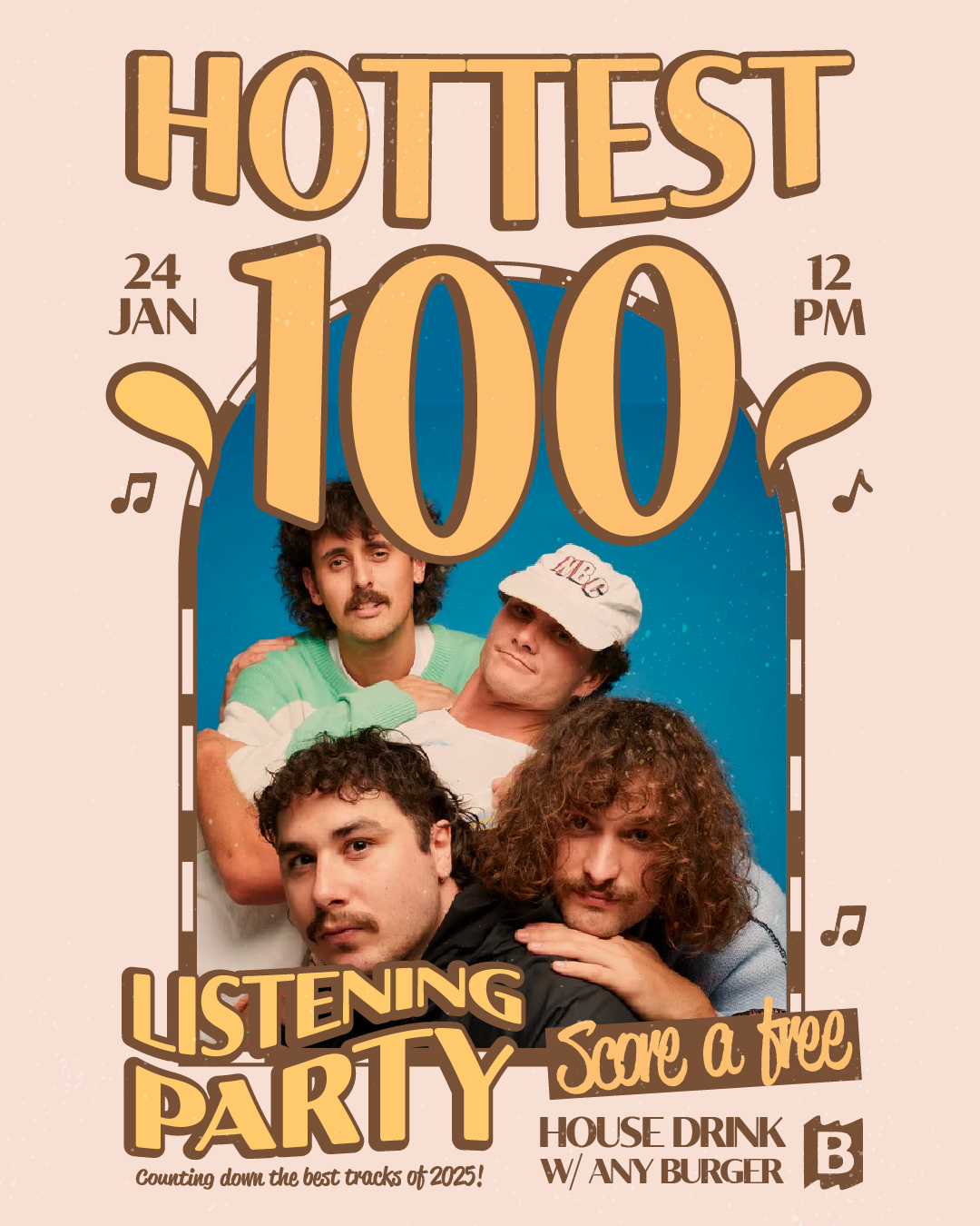 JJJ DAY is just round' the corner 🔥 Time to round up an almighty crew and lock in at the pub 💥💥 While there might be a few opinions getting around about our ol’ Hottest 100, I think we can all agree this tradition brings on *instant* summer nostalgia. Same arguments. Same mates. And somehow, it still never gets old.
Few better excuses for a schooey in the middle of the day 🙏🏻 Get amongst it and celebrate the last year in music with us.
24TH JAN | BURGER + FREE HOUSE DRINK DEAL | BOOK YOUR TABLE 🔗