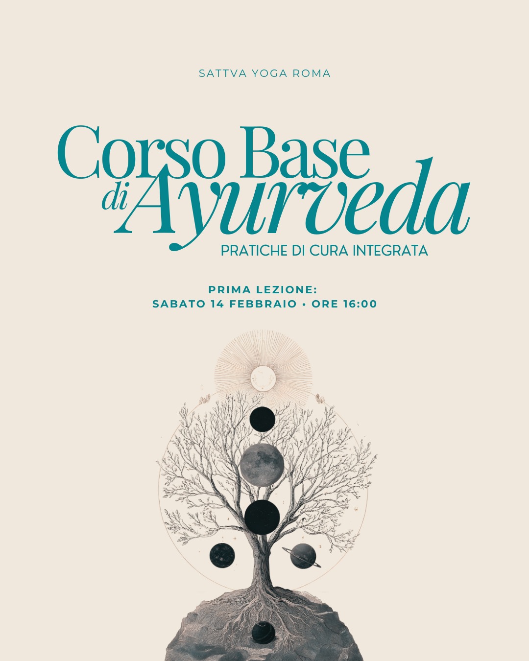 Vuoi imparare l'Ayurveda in modo accessibile e, soprattutto, pratico?
Sabato 14 Febbraio riparte il Corso Base di Ayurveda: quattro incontri, una volta al mese da tre ore l'uno, per esplorare insieme la più antica pratica al mondo di auto-ascolto e cura, per imparare ad implementarla nella tua vita quotidiana in modo efficace e funzionale al tuo equilibrio psico-fisico.
°•°
Ayurveda significa letteralmente la «conoscenza della vita».
È la più antica medicina integrata al mondo: una filosofia sorella dello Yoga e radicata nella tradizione sapienziale indiana, profondamente focalizzata sulla prevenzione, comprensione, cura della qualità della salute personale in tutti i suoi aspetti.
La prima regola dell'Ayurveda è che per stare bene bisogna prima mettersi in ascolto e porsi domande semplici, ma funzionali, a partire da: di cosa ha bisogno il mio corpo? E la mia mente? E il mio cuore?
Il benessere infatti, si coltiva ogni giorno, con gesti semplici e adatti alla nostra fase di vita, risvegliando la piena consapevolezza, il rispetto e l'interconnessione di ognuno dei nostri quattro livelli di esistenza - fisico, emotivo, mentale e spirituale.
In questo ciclo di incontri, oltre ad esplorare il sistema dei tre dosha, Vata, Pitta e Kapha, potrai scoprire come rendere l'Ayurveda una pratica attiva nella tua vita quotidiana, con la routine, lo stile di vita, gli insegnamenti Sattva Yoga e la meditazione tradizionale.
📍DOVE? Da Sattva Yoga Roma • Via Barletta, 29 - Roma
🗓 QUANDO? 14 Febbraio • 14 Marzo • 11 Aprile • 09 Maggio
⏰️ ORARIO? 16:00/19:00
💰 180,00 € totali (include una consulenza individuale)
🎟 Clicca sul link in bio per prenotare il tuo posto!