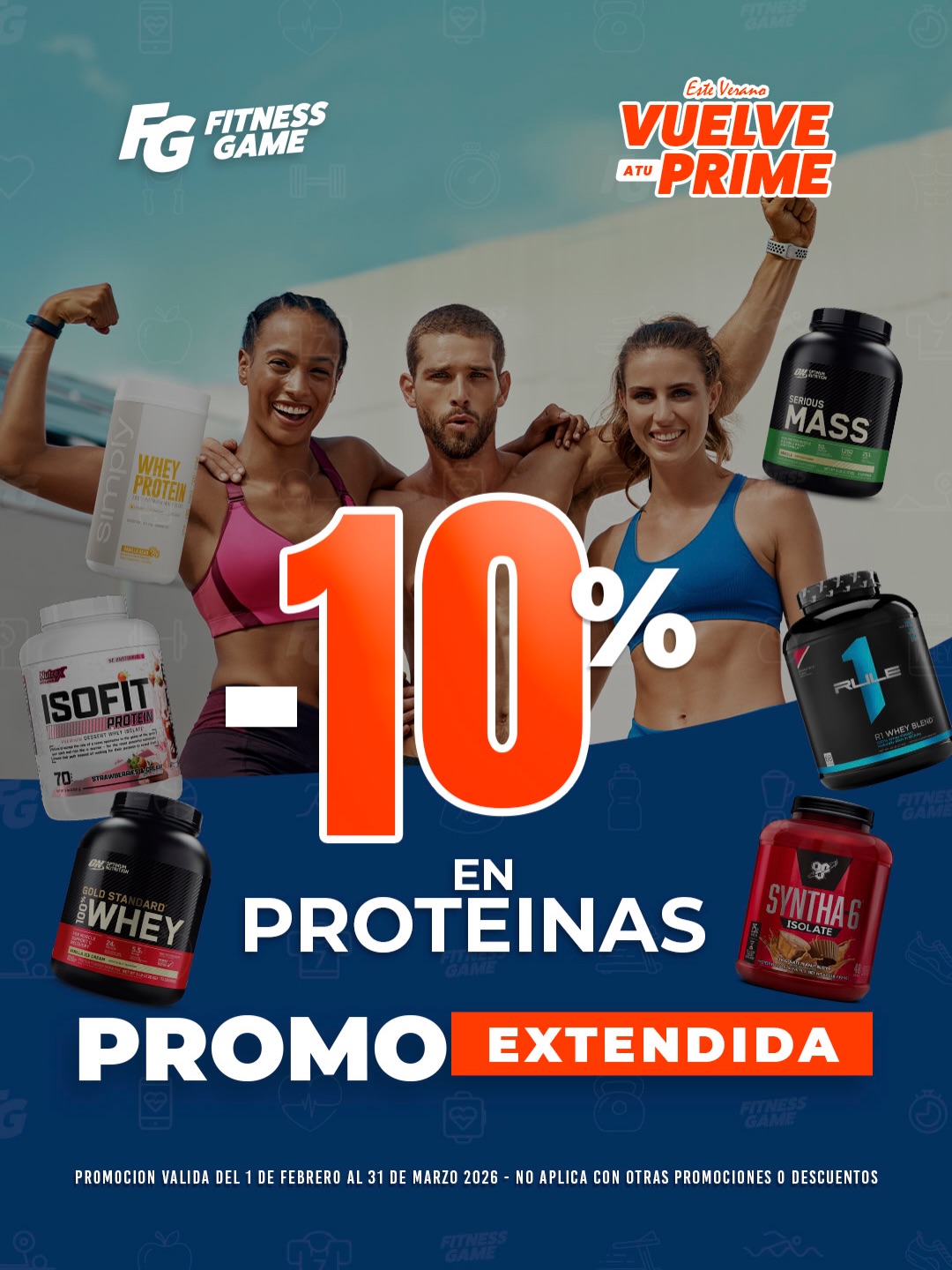 🔥 Vuelve a tu PRIME con Fitness Game
🧪 Creatina Nutrex 100 servidas en OFERTA $19.95
➕ 10% de descuento en proteínas (promo extendida)
Este es el empujón que tu entrenamiento estaba esperando 💪
📍 Solo en Fitness Game
⏳ Promo válida por tiempo limitado
🚫 No acumulable con otras promos