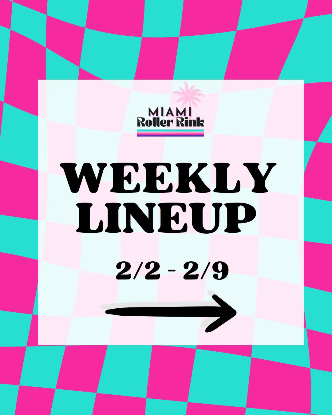This Week’s Lineup at Miami Roller Rink ✨
A full week of skating, classes, and themed nights is rolling in. Save this post and plan your week with us 🛼
Here’s what’s happening:
➡️ Monday 2/2
Learn to Skate
Kids 6–7PM | Adults 7–8PM
Freestyle Music Mondays (16+) | 8–11PM
➡️ Tuesday 2/3
Speed Skating Class
Kids 6–7PM | Teens & Adults 7–8PM
➡️ Wednesday 2/4
Learn to Skate (All Ages) | 6–7PM
*Doors open at 4:30PM for class skaters*
Dance Skate Class (16+) | 7–8:30PM
2-For-1 Skate Night (16+) | 8–11PM
➡️ Thursday 2/5
Call to book field trips or private events!
➡️ Friday 2/6
Daytime Session | 4:30–7:30PM
Bad Bunny Skate Night | 8–11PM
➡️ Saturday 2/7
Learn to Skate (All Ages) | 9–10AM
Daytime Session | 10AM–7:30PM
Night Session | 8–11PM
Late Night Event: Flight 808 (18+) | 11:30PM–2:30AM
➡️ Sunday 2/8
Daytime Session | 12–5PM
*Closed early for the Big Game*
🍔 Members place your Savvy's catering pre-orders before 2/4!
➡️ Monday 2/9
Learn to Skate
Kids 6–7PM | Adults 7–8PM
Freestyle Music Mondays (16+) | 8–11PM
Tag your skate crew and roll with us all week 💖
#MiamiRollerRink #MiamiSkating #ThingsToDoMiami