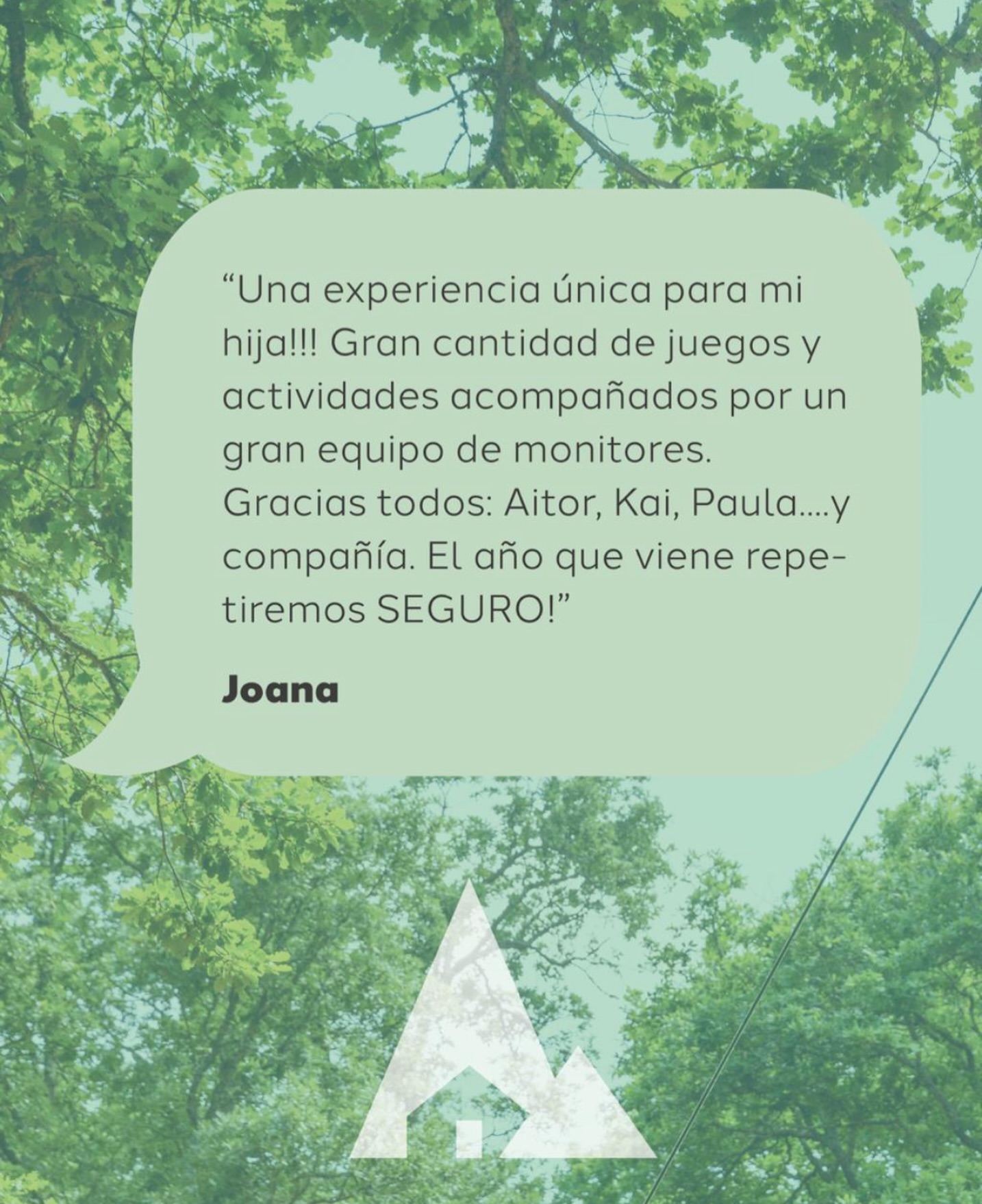 Nos hace mucha ilusión recibir vuestros mensajes y saber que quedáis tan contentos, que queréis repetir experiencias con nosotros!!! Muchas por vuestra confianza!!! 💚
Descubre todo lo que podamos ofrecerte en www.sprintem.com
#burgos #campamentos #empresas #albergues