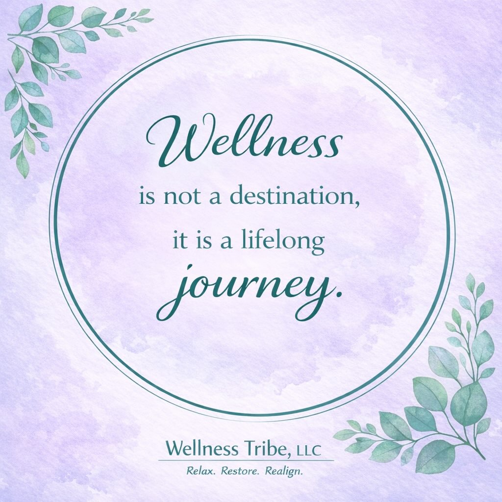 Wellness isn’t a finish line.
It’s not something you “arrive” at.
It’s the small choices you make every day —
✨ Drinking the water
✨ Taking the walk
✨ Scheduling the massage
✨ Saying no when you need rest
“Wellness is not a destination, it is a lifelong journey.”
Some days you’ll feel strong.
Some days you’ll need support.
Both are part of the process.
At Wellness Tribe, LLC, we’re here to walk that journey with you — helping you relax, restore, and realign along the way.
Ready to take your next step? 💆♀️🌿
#WellnessTribeLLC #WellnessJourney #RelaxRestoreRealign #SelfCareMatters #massage