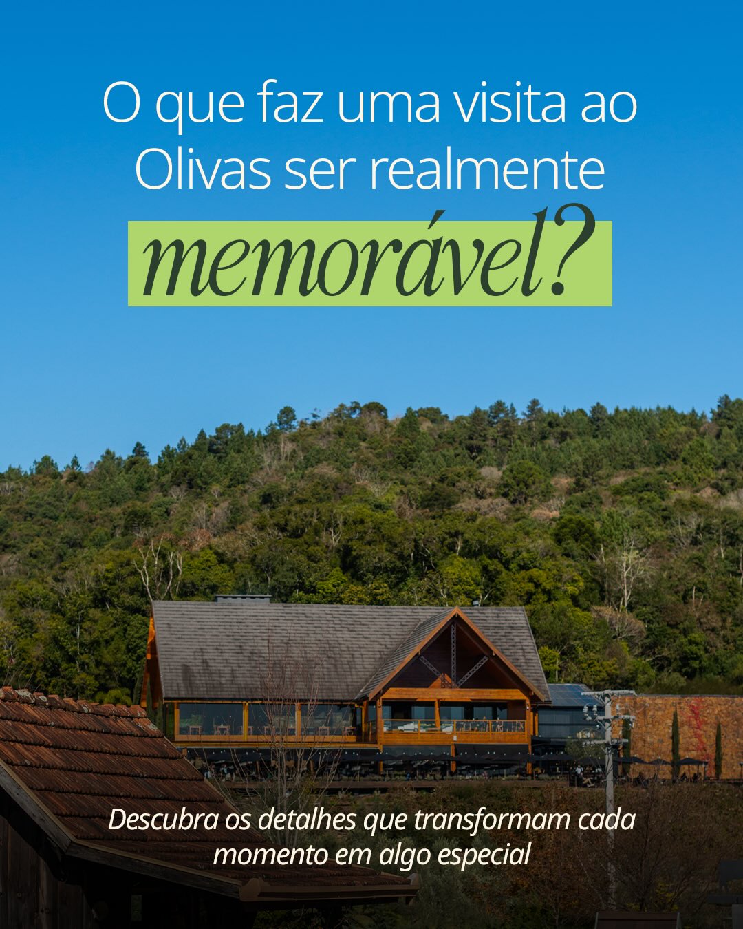 O Olivas de Gramado é daqueles lugares que ficam na memória por muitos motivos.
A vista que abraça o vale, a luz que muda a cada hora, o aroma das oliveiras, os animais da Fazendinha e a energia única da montanha. Aqui, cada detalhe tem intenção.
Chegando cedo, você aproveita espaços pensados para contemplação e vive momentos que inspiram.
É essa soma que transforma uma simples visita em algo que acompanha você por muito tempo.
Venha descobrir o que torna o Olivas tão especial.
Estamos sempre prontos para receber você.
#olivasdegramado #gramado #serragaucha #valeserrano #natureza